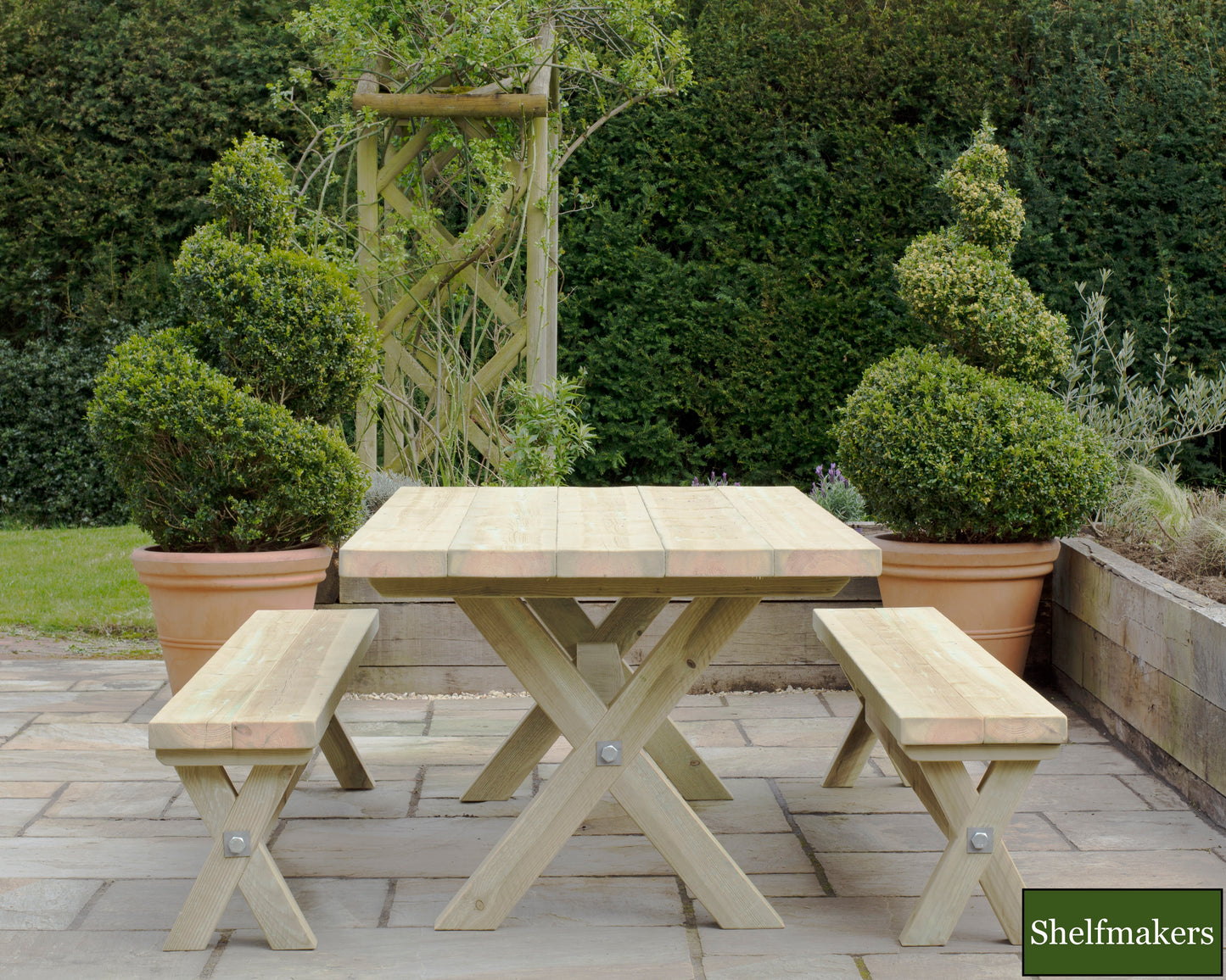 Outdoor Crossbeam Terrace Banqueting Table