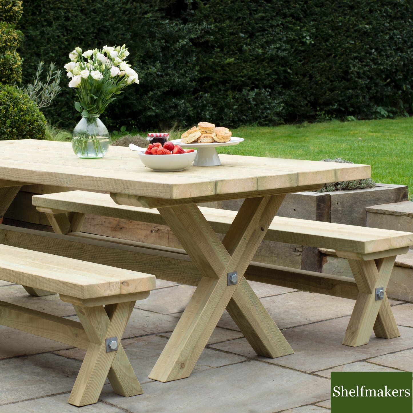 Outdoor Crossbeam Terrace Banqueting Table