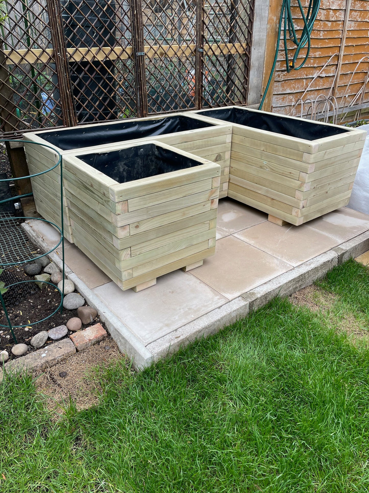 Heavy Duty Harpsden Wooden Planter Trough Fully lined, Garden, Patio, Screening