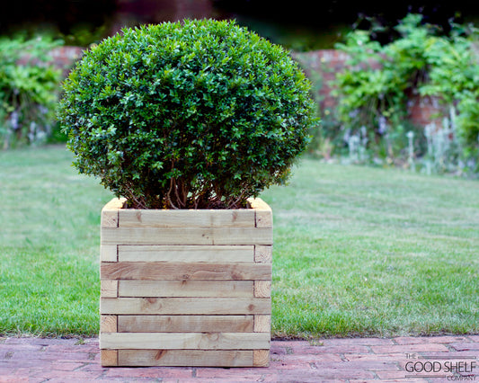 Harpsden Cube Wooden Outdoor Planter