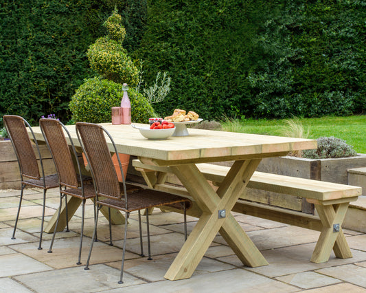Outdoor Crossbeam Terrace Banqueting Table