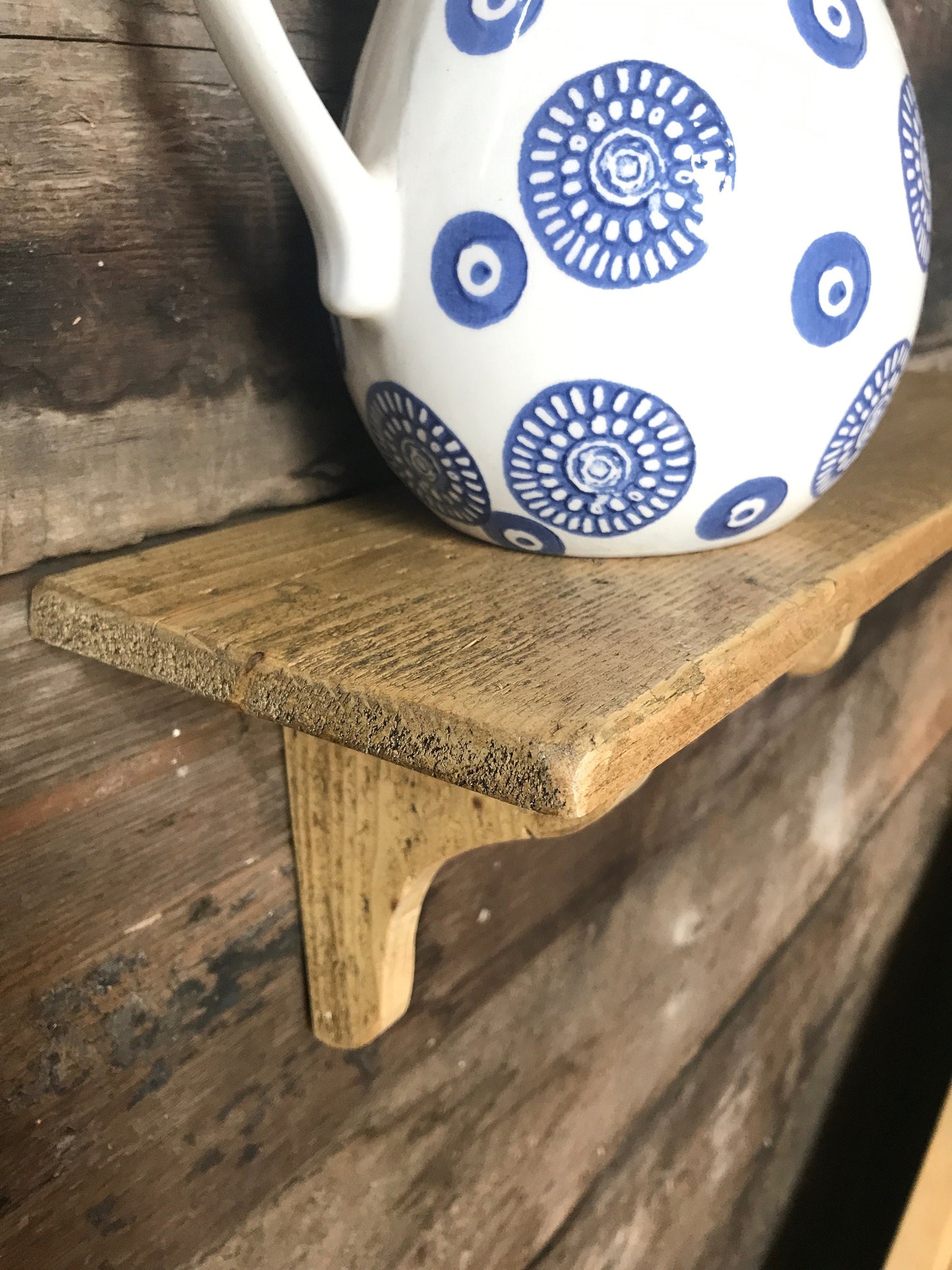 Wall Shelf, Rustic and Reclaimed bookshelf, Two Sizes, Old Pine Barn Wood