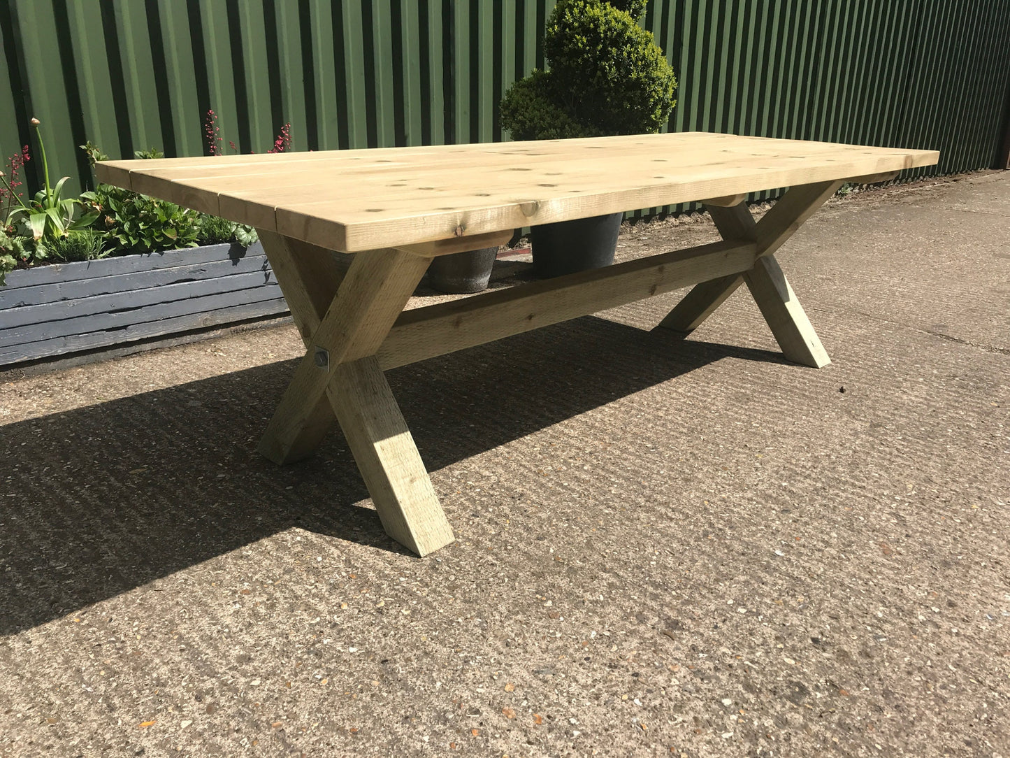 Garden Outdoor Patio Terrace X Frame Dining Table