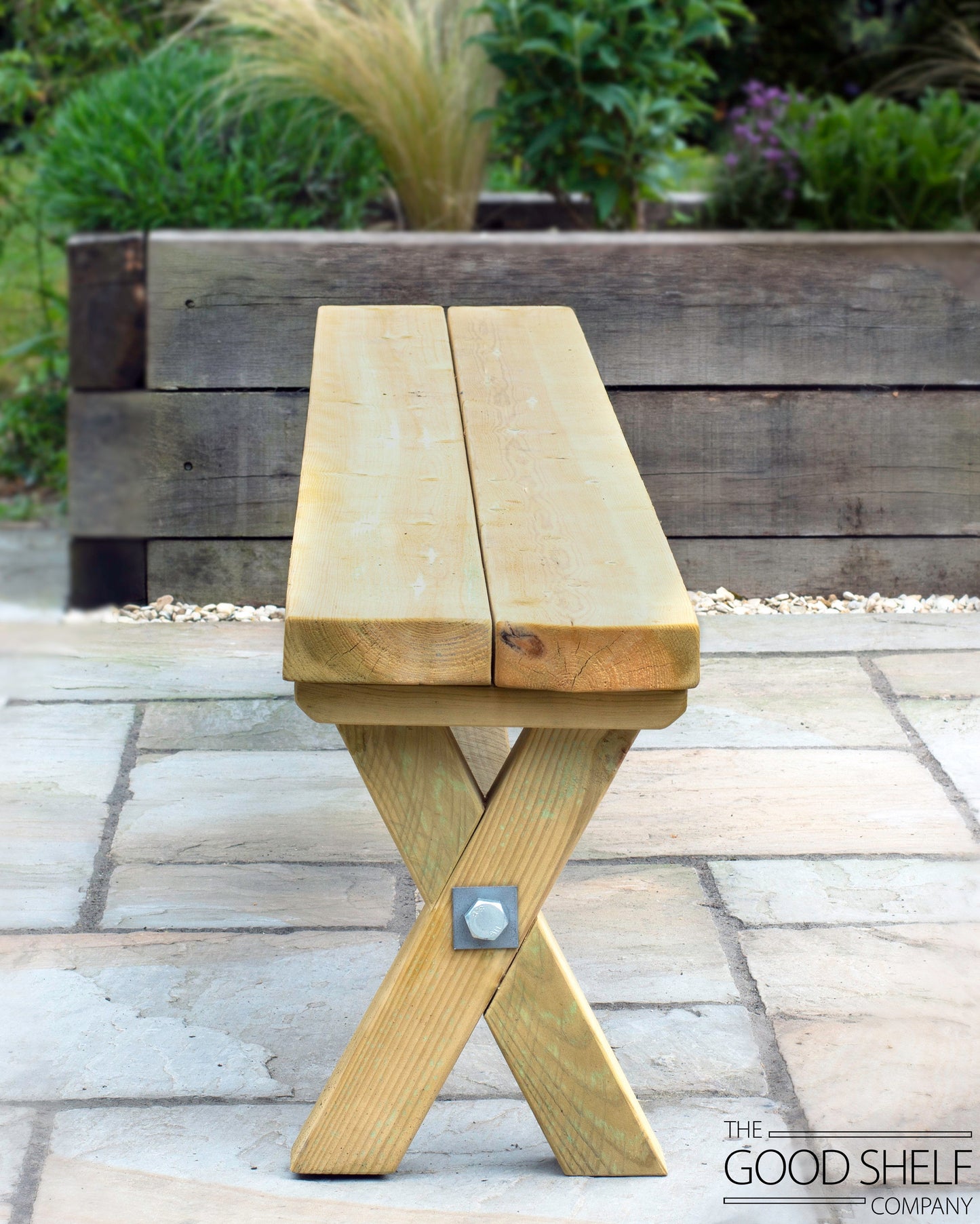 Garden Outdoor Patio Terrace X Frame Bench Seat