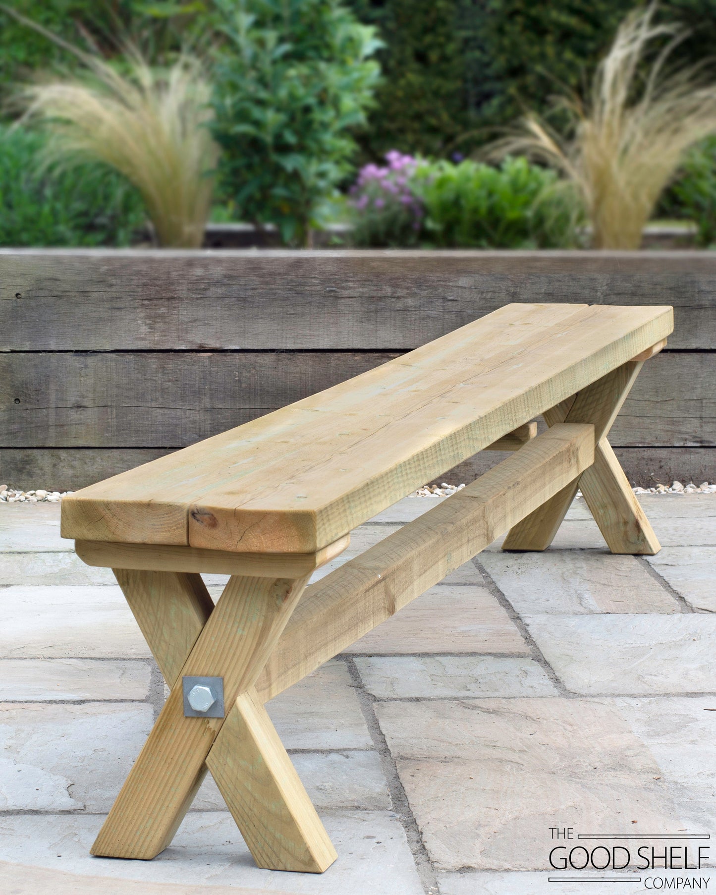 Garden Outdoor Patio Terrace X Frame Bench Seat