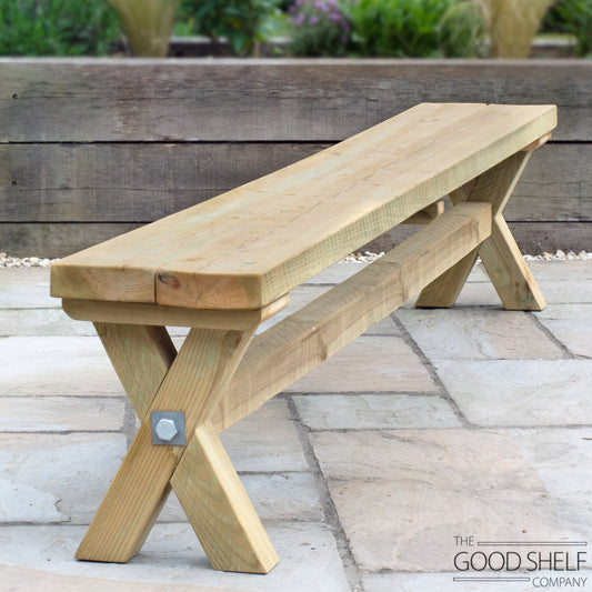 Garden Outdoor Patio Terrace X Frame Bench Seat