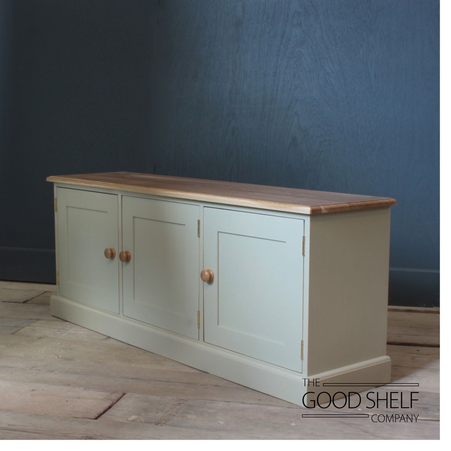 3 Door Low Cupboard, Made To Measure, Choice of Colours, Shaker Style, TV Media unit, Shoe, Hallway Storage Bench