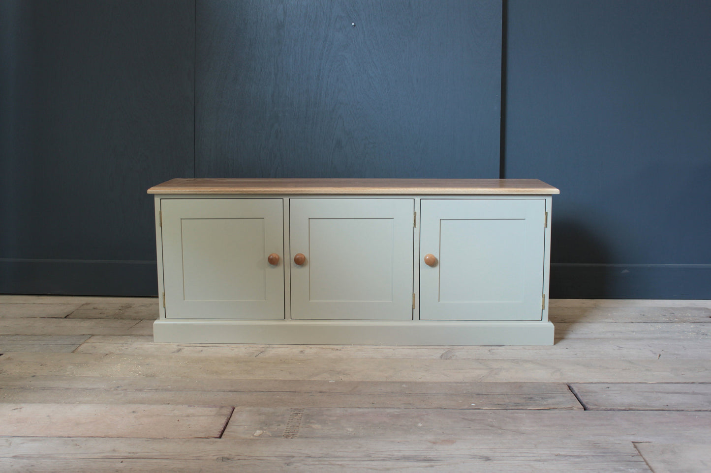 3 Door Low Cupboard, Made To Measure, Choice of Colours, Shaker Style, TV Media unit, Shoe, Hallway Storage Bench