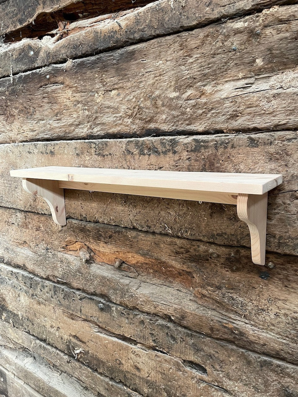 Wall Shelf 15cm Deep, Wooden Bookshelf, Cookery Books, Display Shelves - in Various Widths