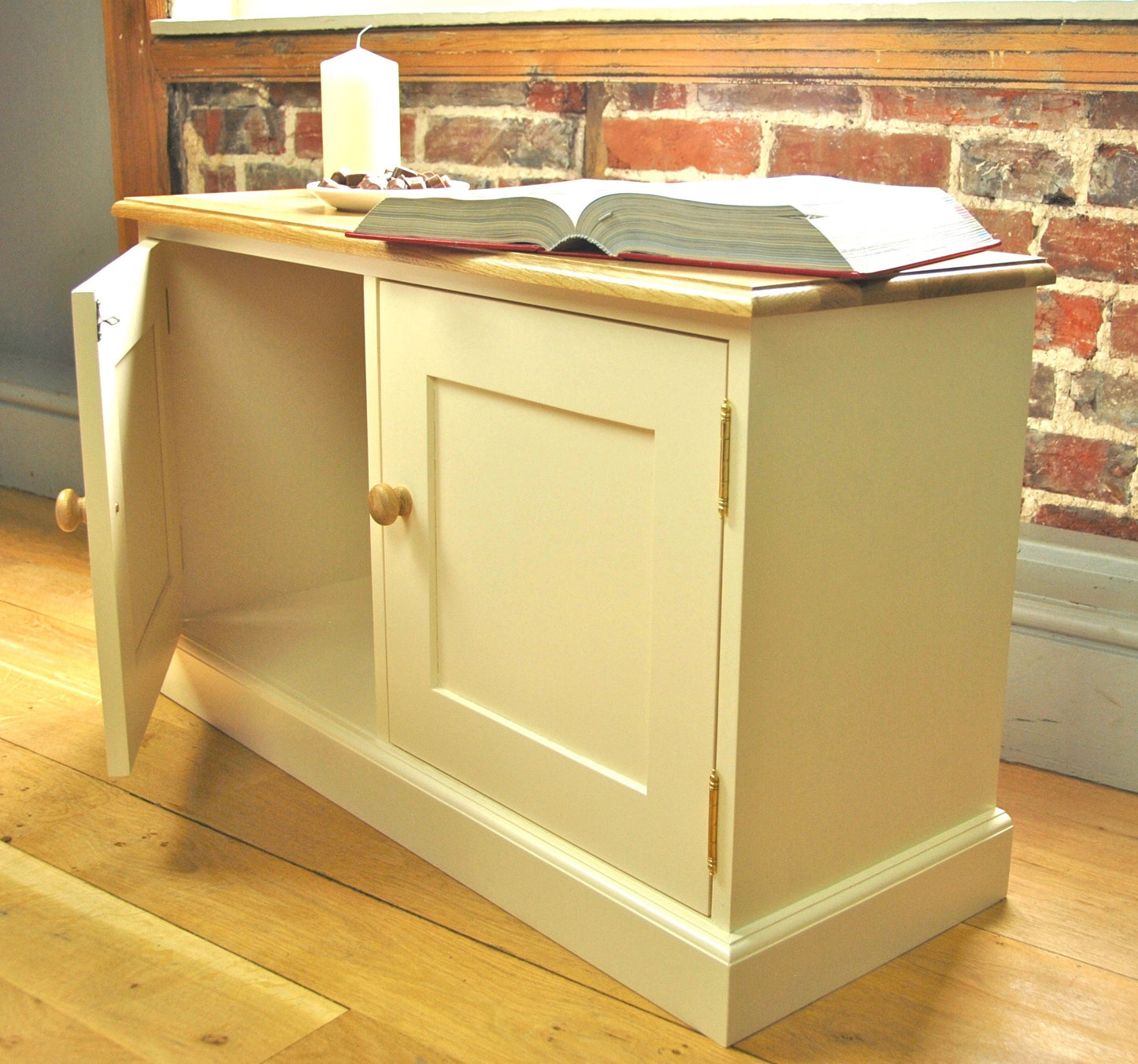 2 Two Door Low Cupboard, Sideboard, Shoe Store, Bench, Choice of Colours.