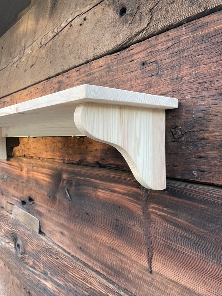 Deep Wall Shelf, Bookshelf, Cookery books, Display Shelves - in Various Widths