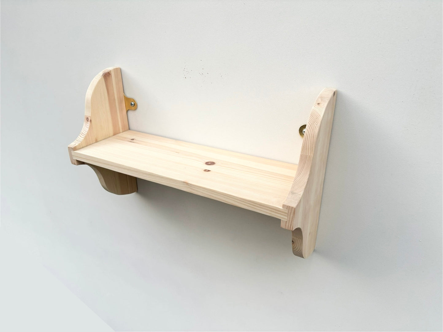 1 Tier Wall Shelf, Bookshelf, 13cm deep, Cookery books, Display Shelves - in Various Widths