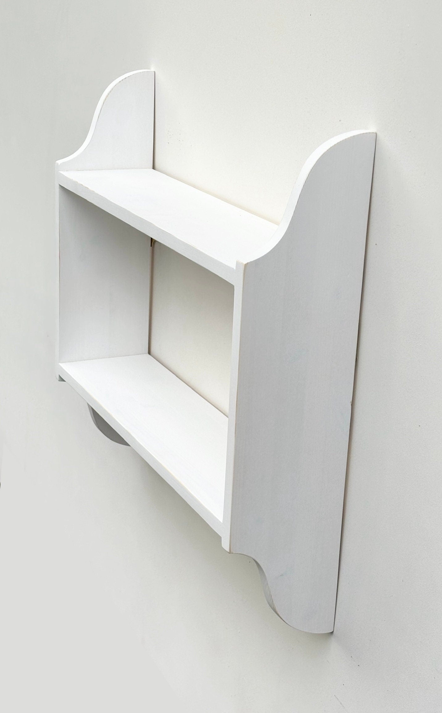 2 Tier Wall Shelf, Bookshelf, Display Shelves - in Various Widths