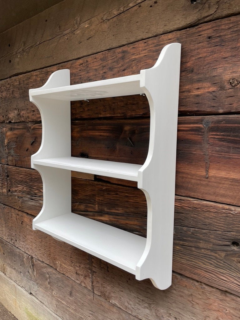 3 Tier Cutaway Wall Shelf, 21cm Deep, Bookshelf, Display Shelves - Can be Made to Measure