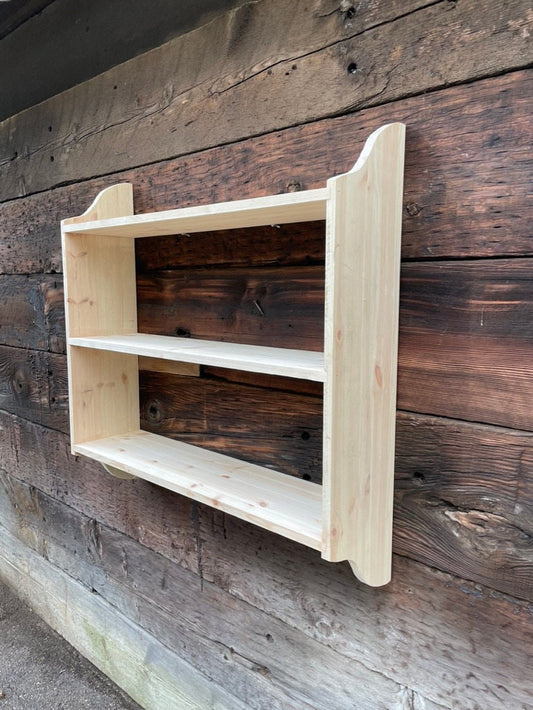 Deep 3 Tier Wall Shelf, Bookshelf, Display Shelves - in Various Widths