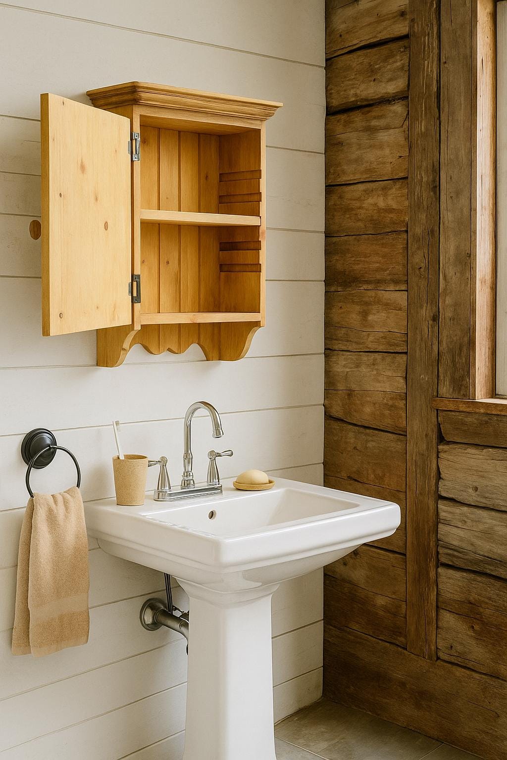 Hand Made Small Bathroom Wall Cabinet, Medicine Cupboard