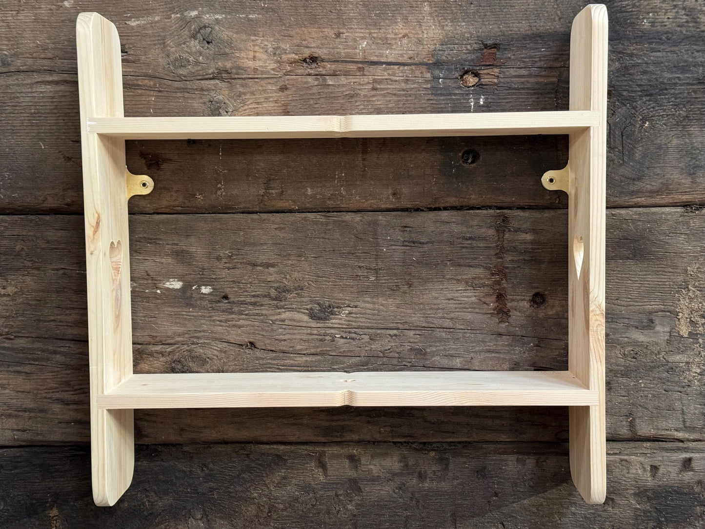Kate Shelf - 2 Tier Wall Shelf, Solid Wood, 13cm Deep, Bookshelf, Display Shelves, Cook Books, Kitchen Storage, Spice Jars, Kilners
