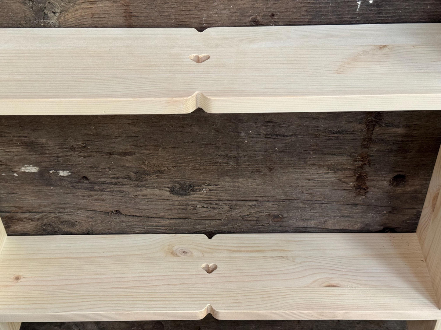 Kate Shelf - 2 Tier Wall Shelf, Solid Wood, 13cm Deep, Bookshelf, Display Shelves, Cook Books, Kitchen Storage, Spice Jars, Kilners