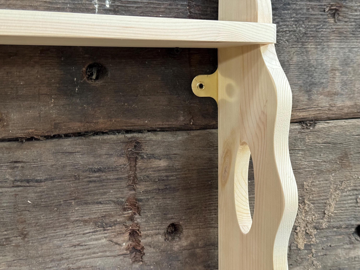 Sammy Shelf - 2 Tier Wall Shelf, Solid Wood, 13cm Deep, Bookshelf, Display Shelves, Cook Books, Kitchen Storage, Spice Jars, Kilners