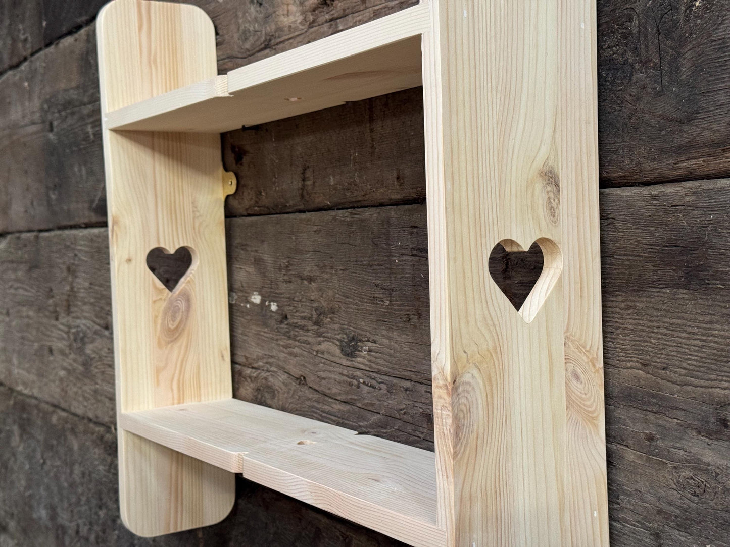 Kate Shelf - 2 Tier Wall Shelf, Solid Wood, 13cm Deep, Bookshelf, Display Shelves, Cook Books, Kitchen Storage, Spice Jars, Kilners