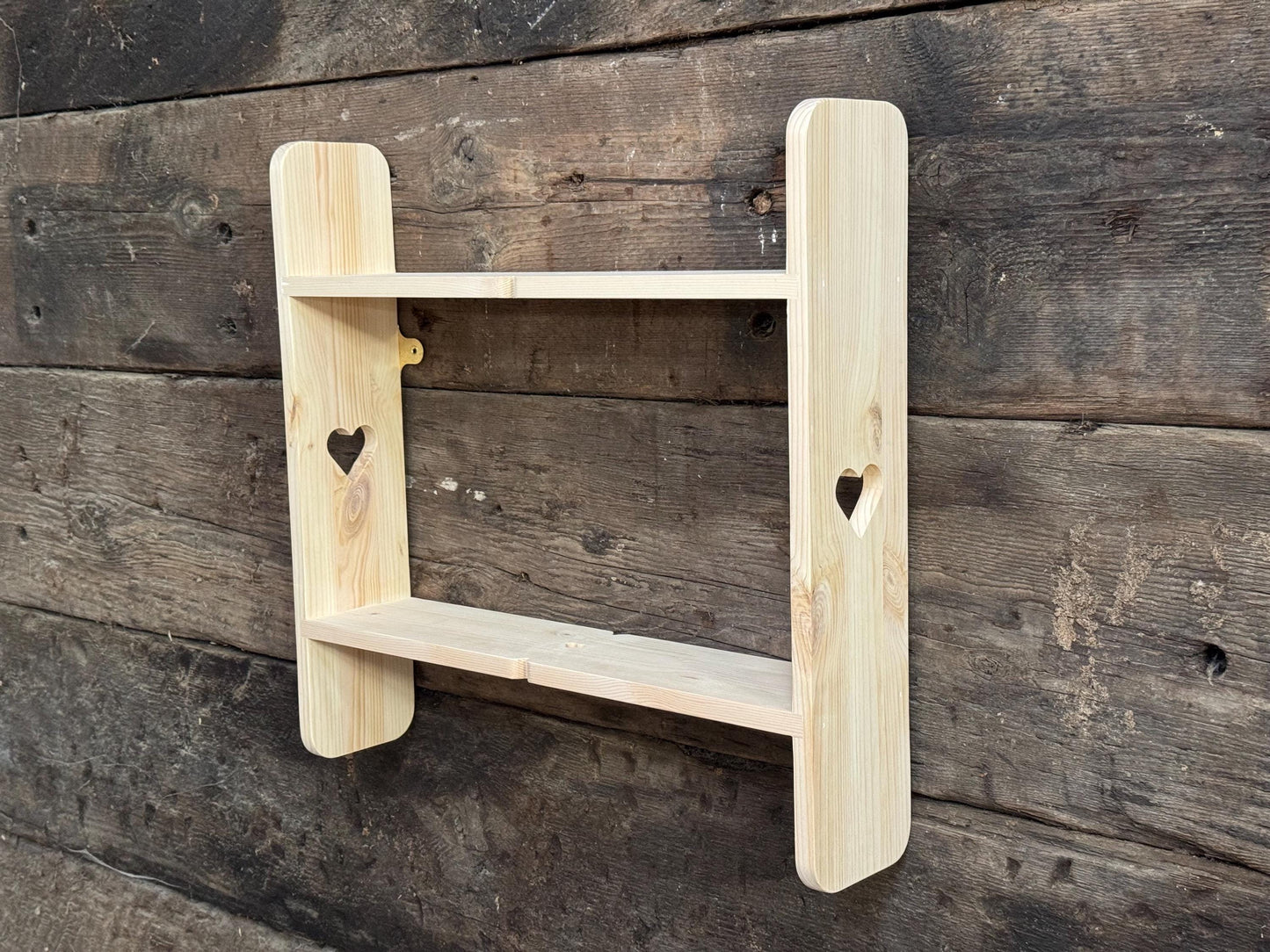 Kate Shelf - 2 Tier Wall Shelf, Solid Wood, 13cm Deep, Bookshelf, Display Shelves, Cook Books, Kitchen Storage, Spice Jars, Kilners