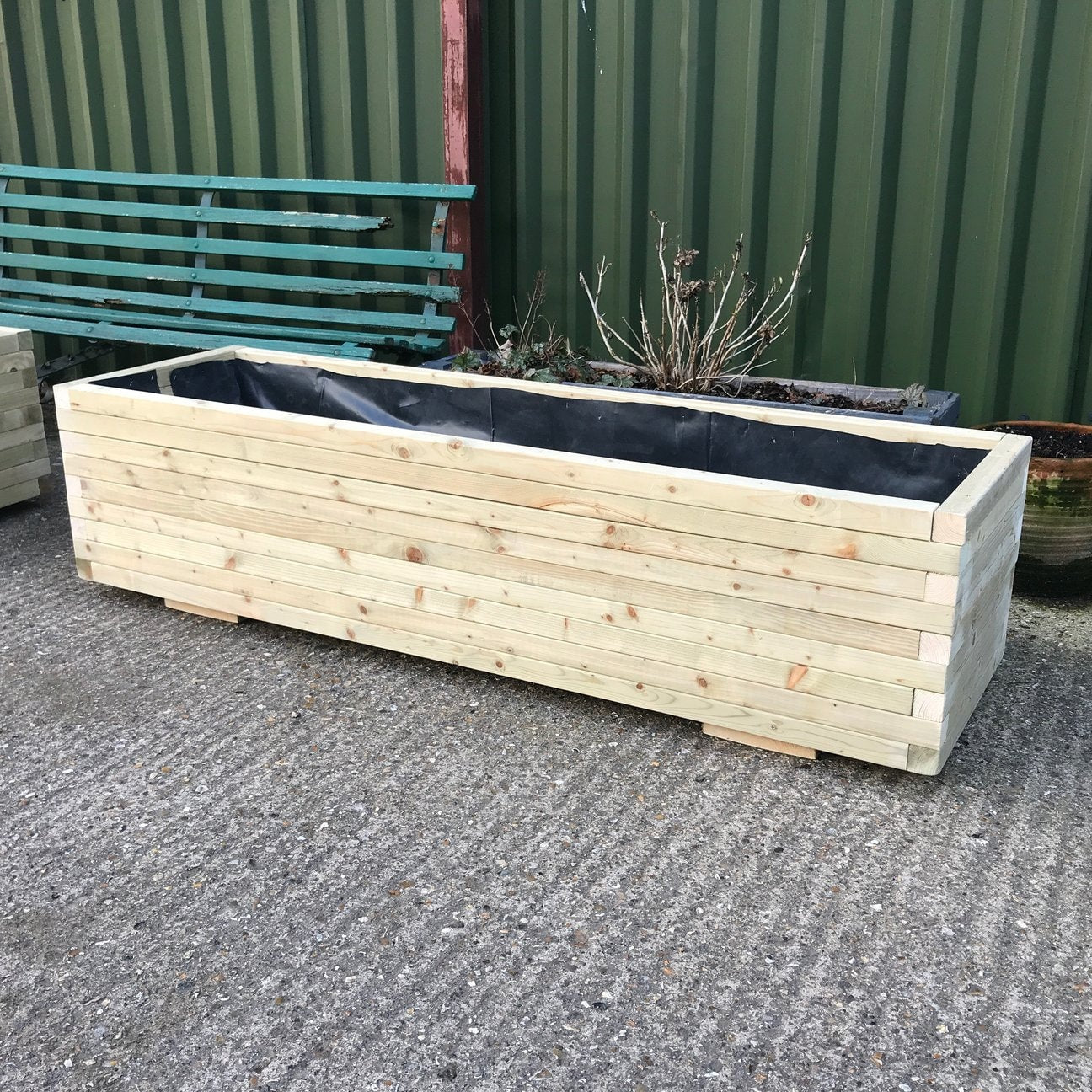 Heavy Duty Harpsden Wooden Planter Trough Fully lined, Garden, Patio, Screening