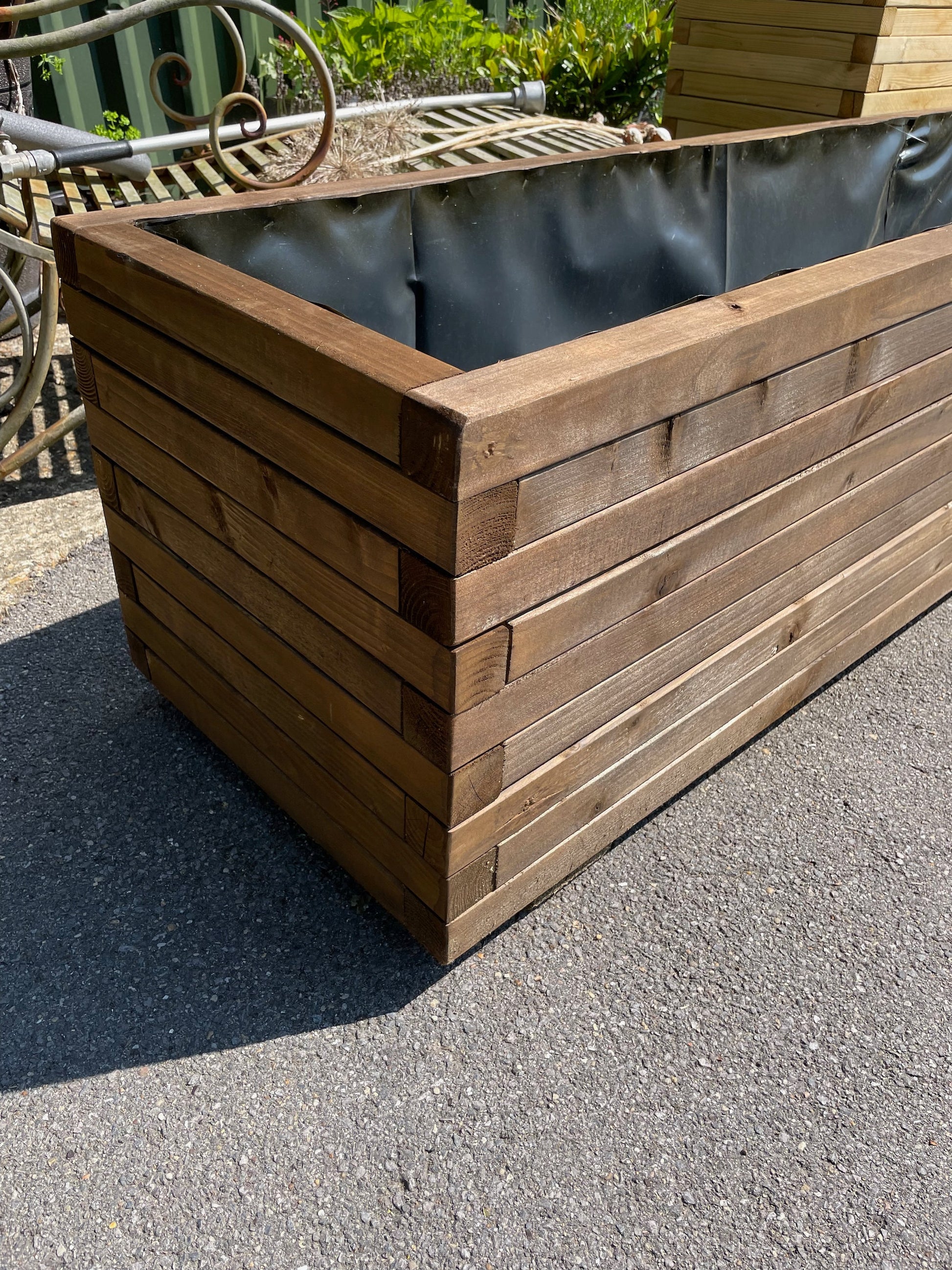 Heavy Duty Harpsden Wooden Planter Trough Fully lined, Garden, Patio, Screening
