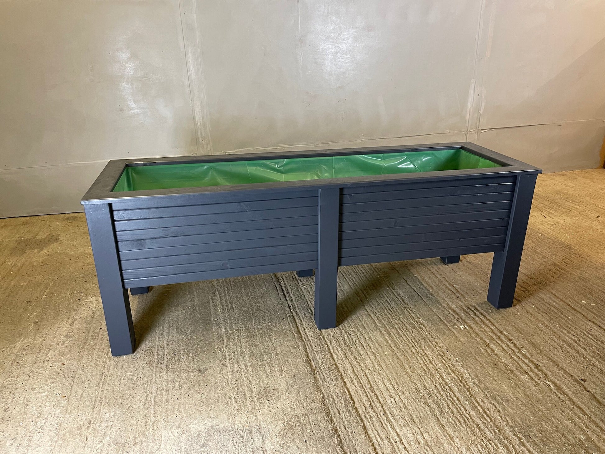 Heavy Duty Harpsden Raised Wooden Planter Trough Fully lined, Garden, Vegatables, Flower, Patio, Screening