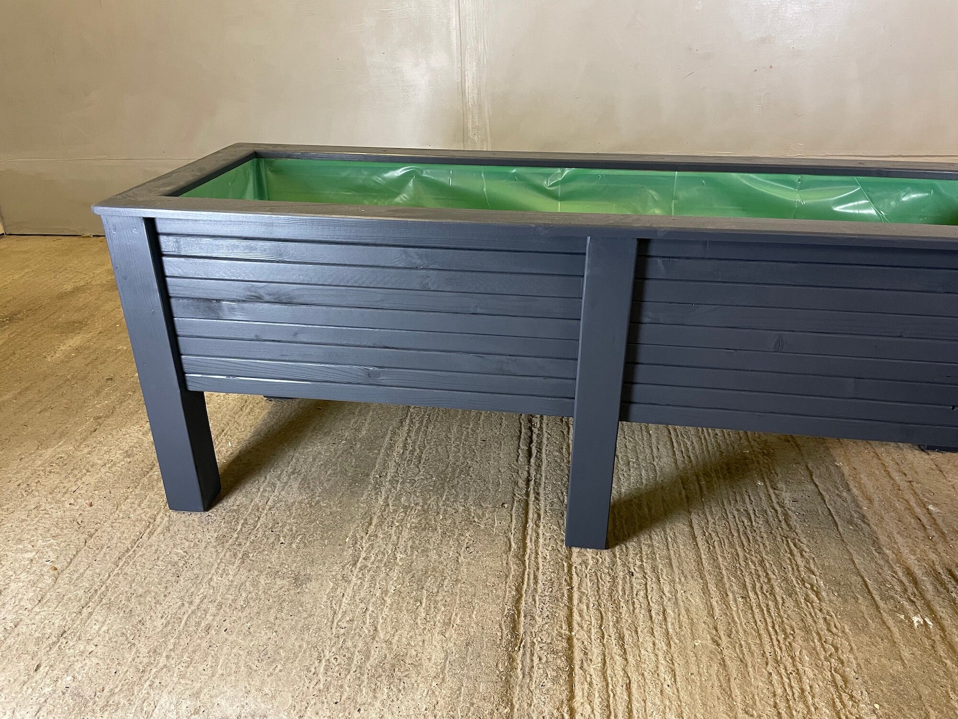 Heavy Duty Harpsden Raised Wooden Planter Trough Fully lined, Garden, Vegatables, Flower, Patio, Screening