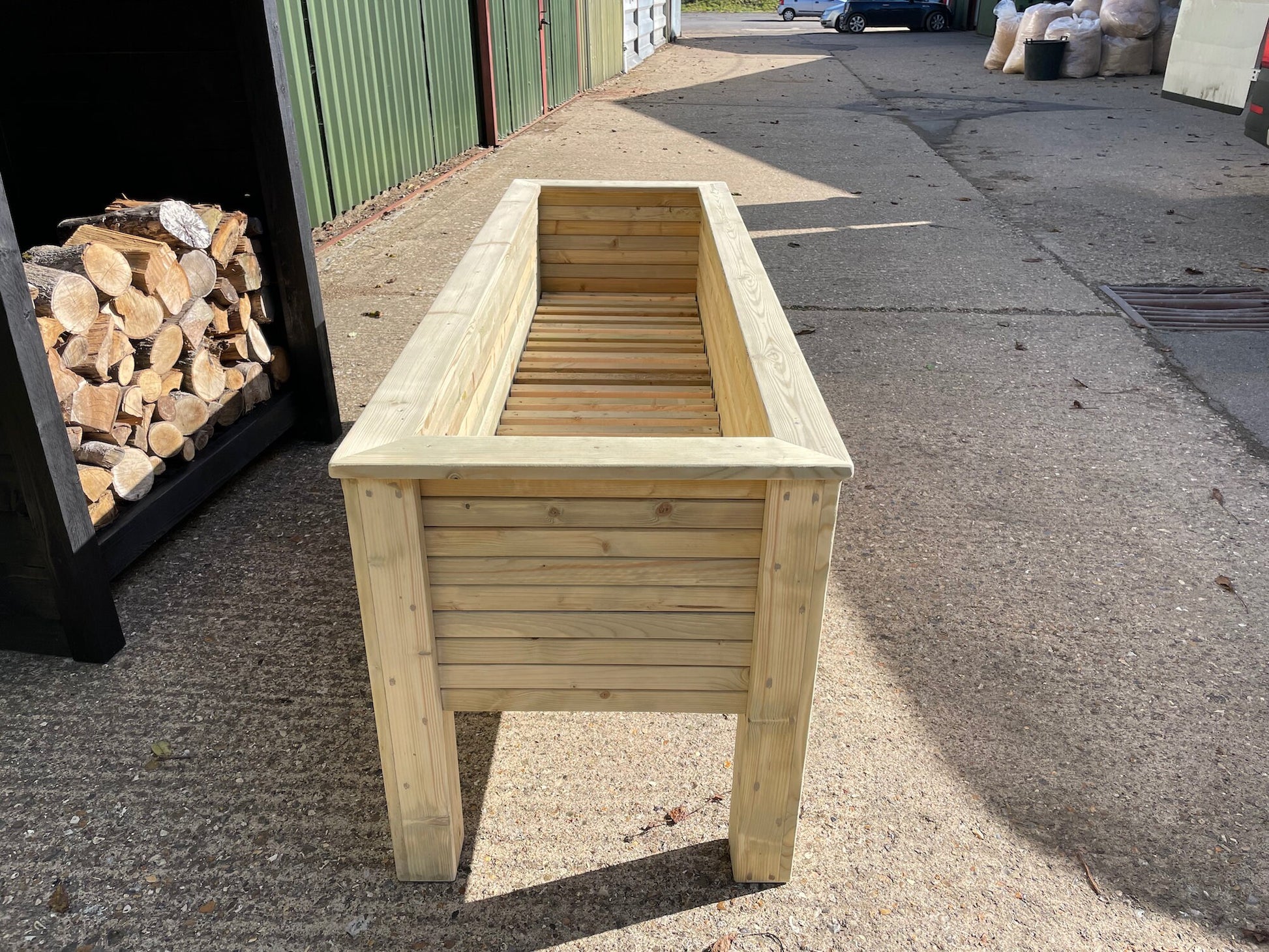 Heavy Duty Harpsden Raised Wooden Planter Trough Fully lined, Garden, Vegatables, Flower, Patio, Screening
